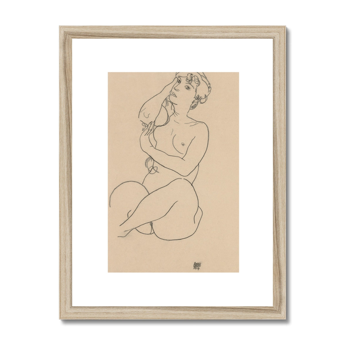 Egon Schiele "Torso of a Nude" human body, bold lines, figurative, masters