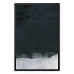 Load image into Gallery viewer, abstract paint brushes black white modern framed canvas painting monochromatic
