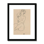 Load image into Gallery viewer, Egon Schiele &quot;Torso of a Nude&quot; human body, bold lines, figurative, masters
