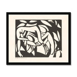 Load image into Gallery viewer, Figures, Beige, Black, Wrestlers, Hug, Abstract, Art
